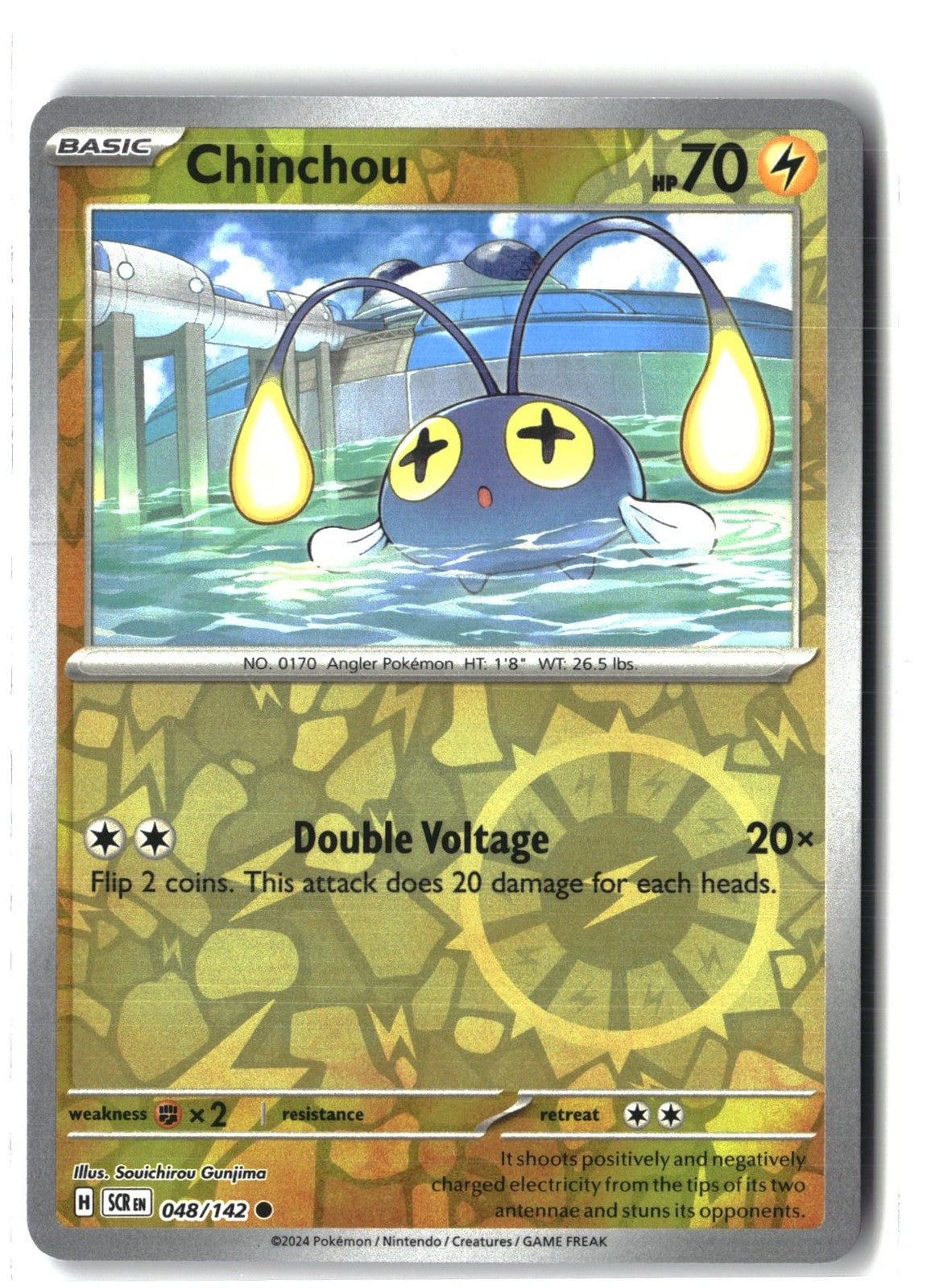 Chinchou Reverse Holofoil NM (Stellar Crown 048/142)