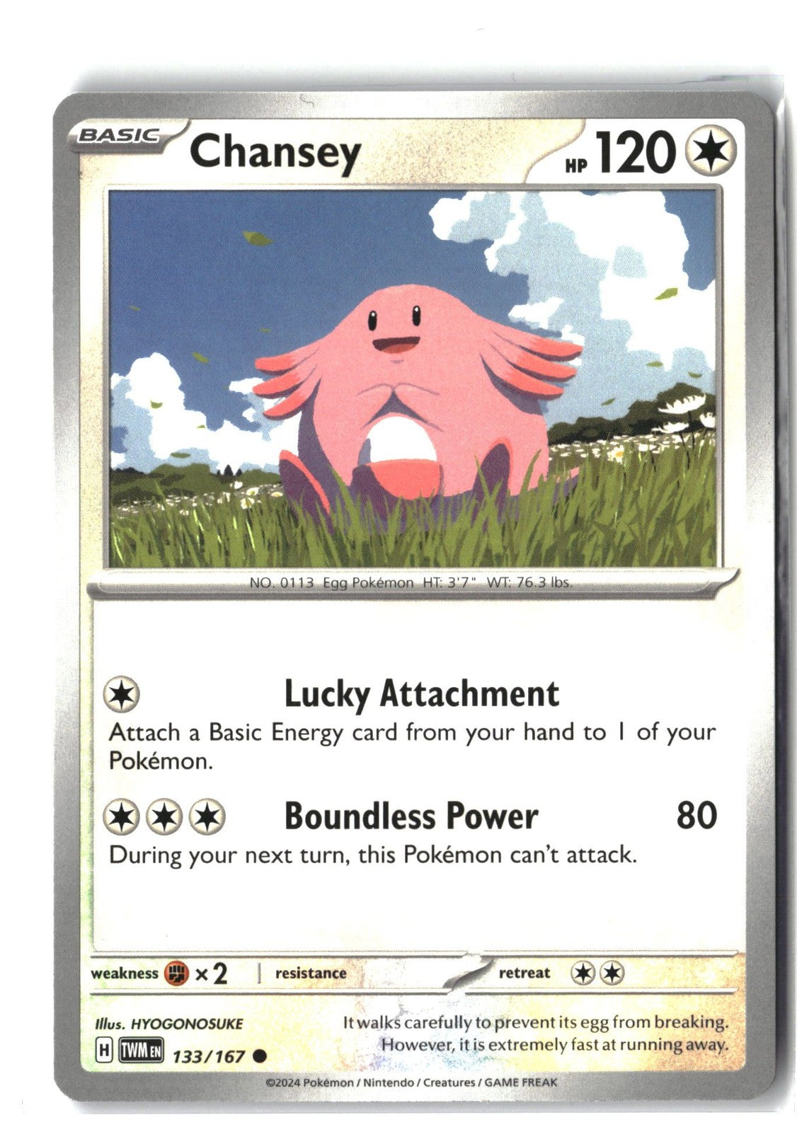 Chansey (Twilight Masquerade 133/167) NM