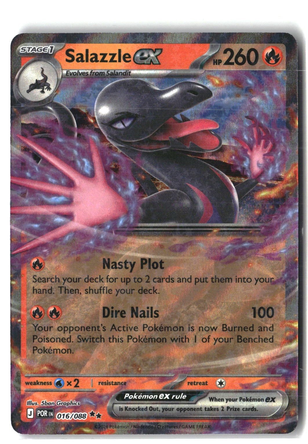 Salazzle ex Holofoil NM (Perfect Order 016/088)