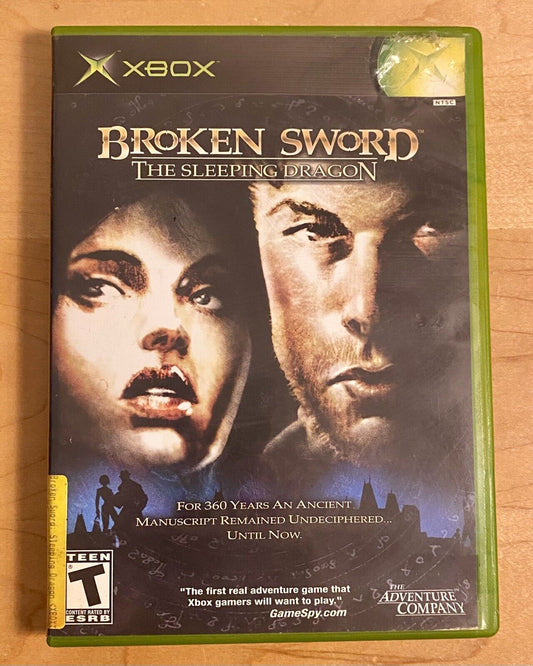 Broken Sword: The Sleeping Dragon (Microsoft Xbox 2003) CIB W/ Manual + Reg Card