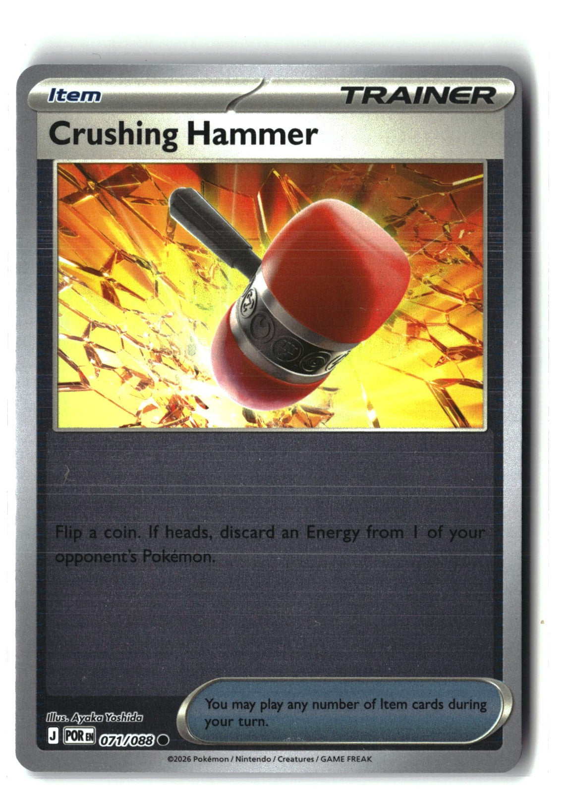 Crushing Hammer Reverse Holofoil NM (Perfect Order 071/088)