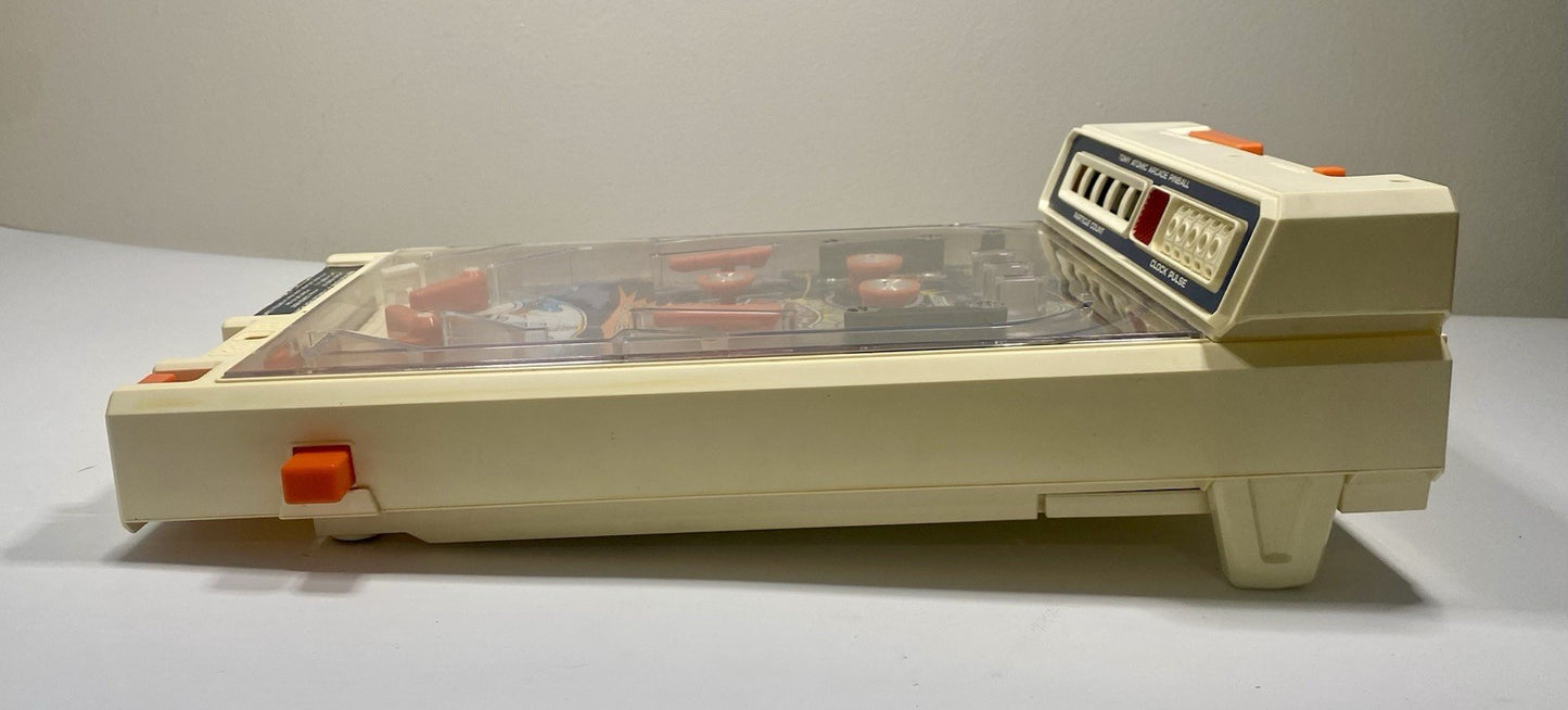 Vintage 1979 TOMY Atomic Arcade Tabletop Pinball Machine In Box, Needs Repair