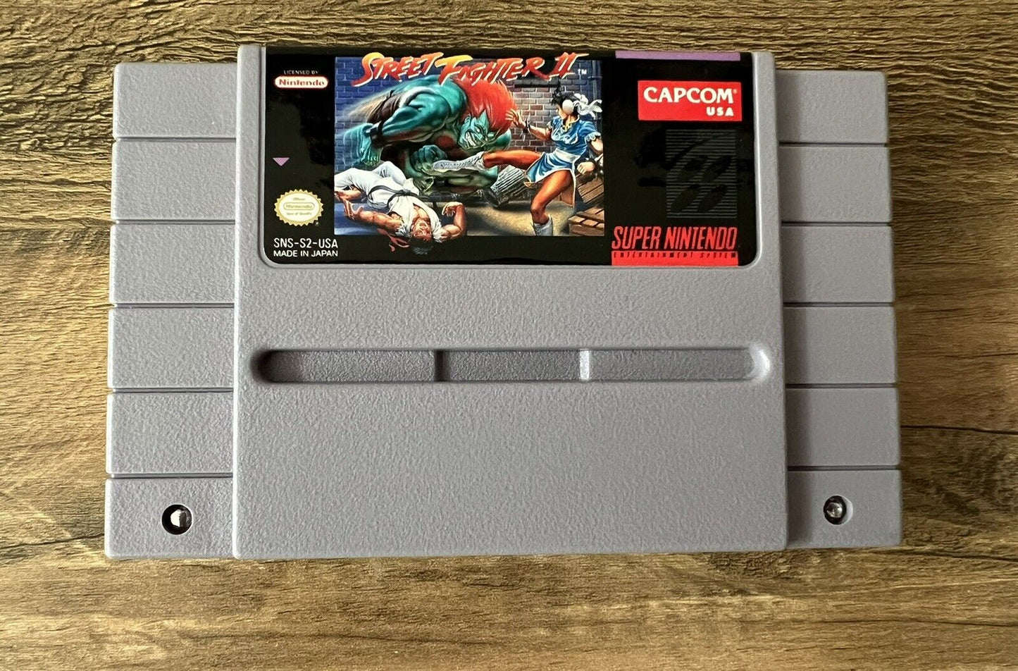 Street Fighter II (SNES, 1992) with Booklet And Plastic Case