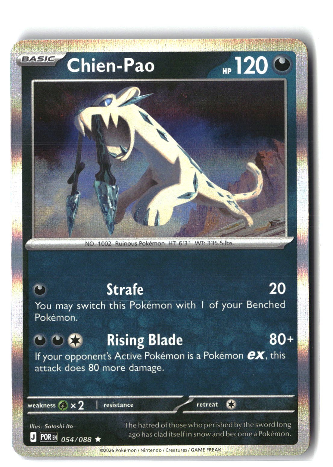 Chien-Pao Holofoil NM (Perfect Order 054/088)