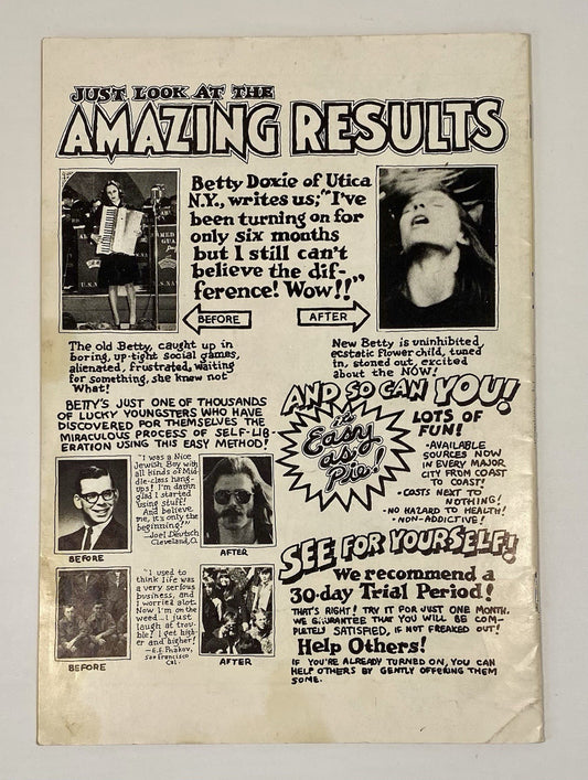 ZAP COMIX No. 1 One Apex Novelties 7th Print R Crumb robert 196