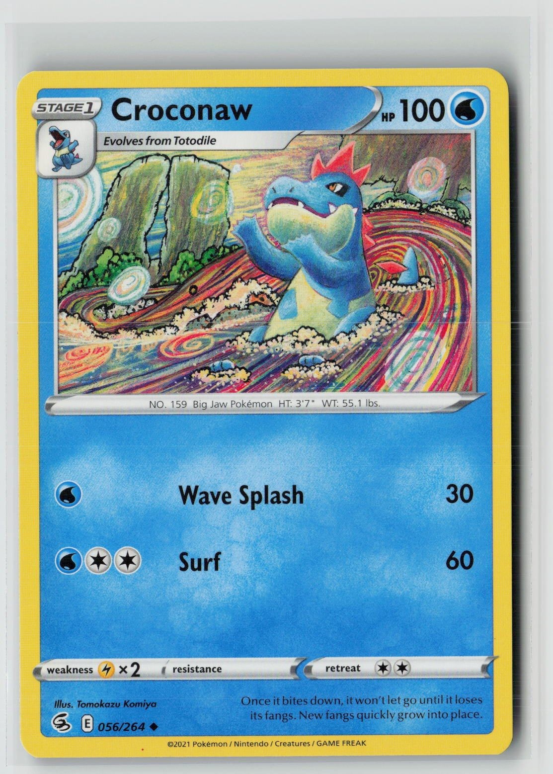 Croconaw (SWSH08: Fusion Strike 056/264) NM