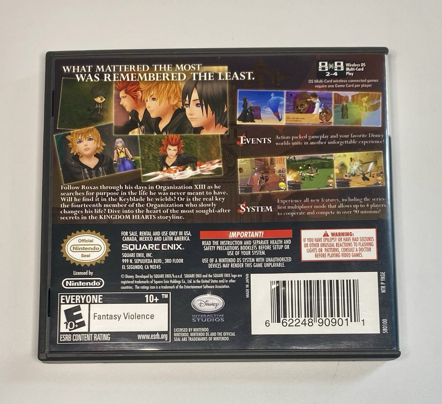 Kingdom Hearts 358/2 Days (Nintendo DS) Case & Inserts Only NO GAME NO MANUAL