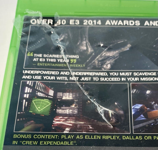 Alien: Isolation (Microsoft Xbox One, 2014) Complete CIB W/ Inserts
