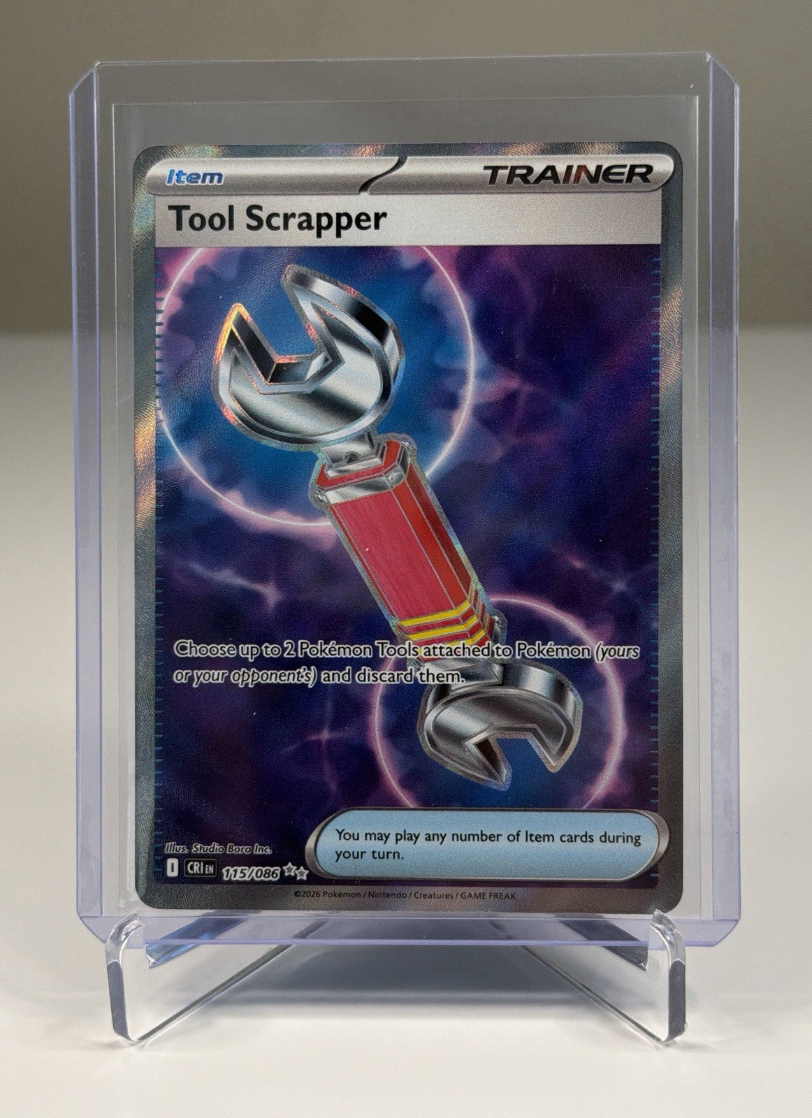 Pokemon Tool Scraper 115/086 Chaos Rising Trainer Full Art - NM