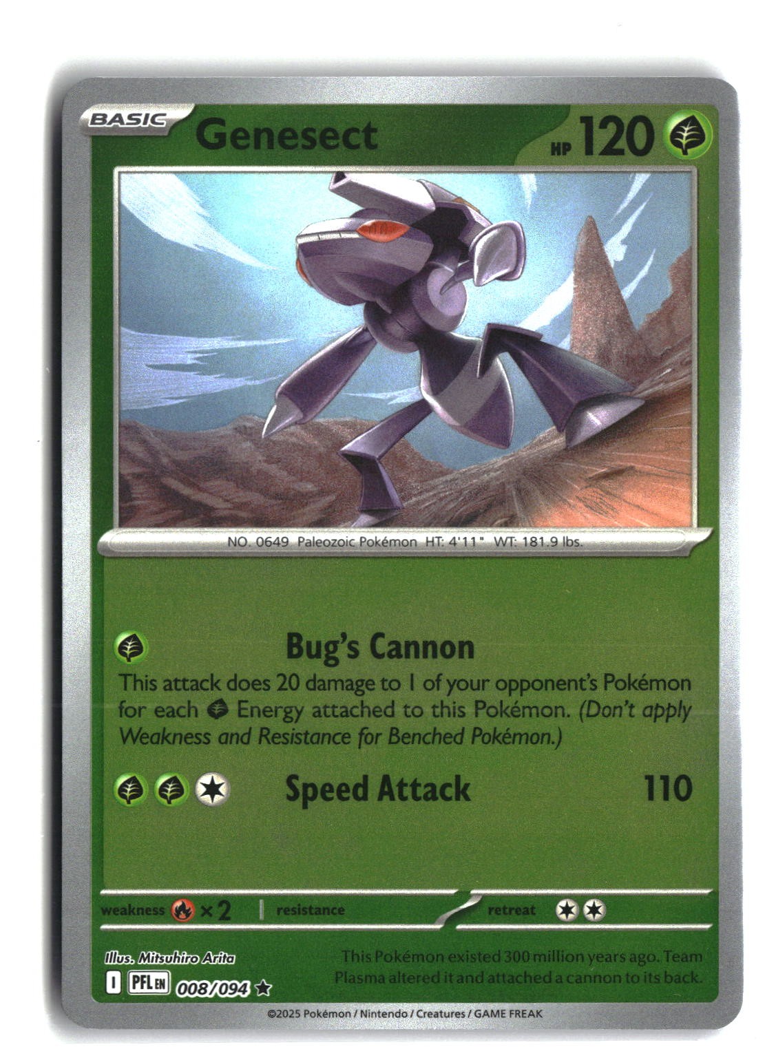 Genesect Reverse Holofoil NM (Phantasmal Flames 008/094)