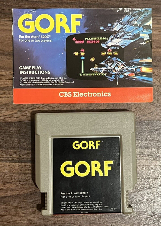 Gorf Atari 5200 CBS Electronics Game Cartridge And Manual!