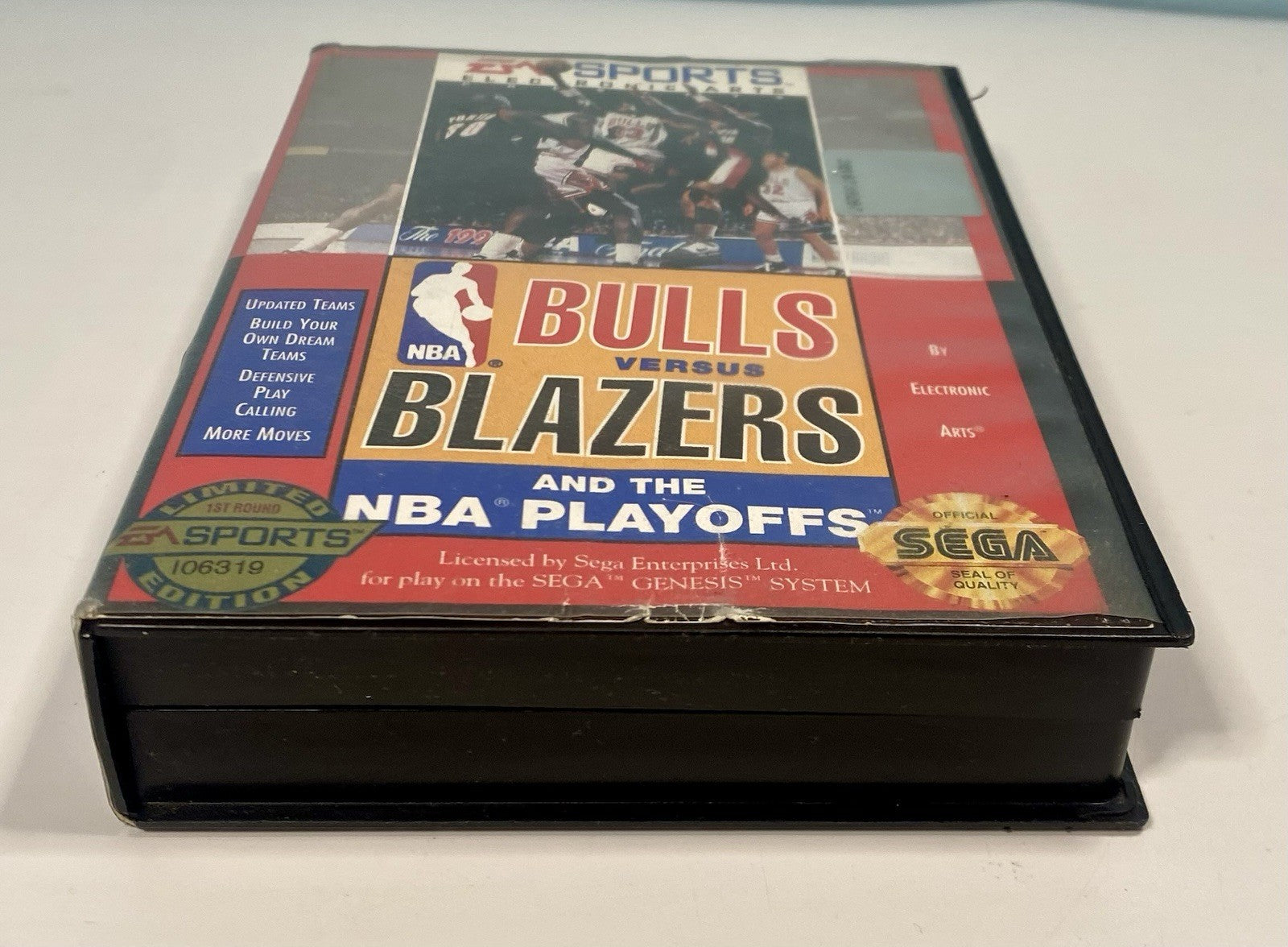Bulls vs. Blazers and the NBA Playoffs Sega Genesis 1993 CIB W/ Case & Manual