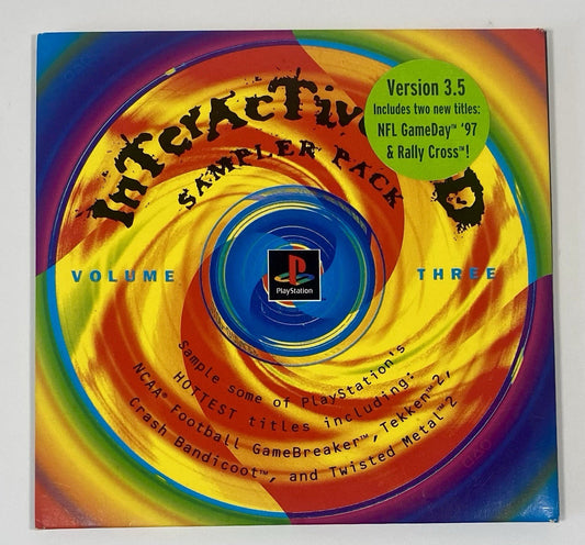 Interactive CD Sampler Pack Volume Three 3 (Sony PlayStation 1) PS1  Tested