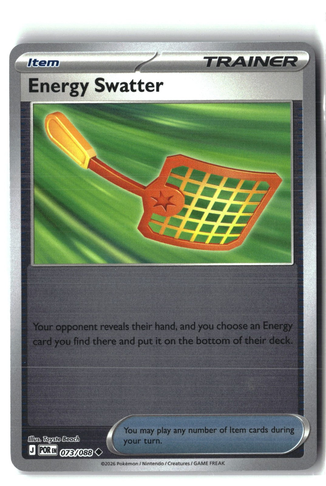 Energy Swatter Reverse Holofoil NM (Perfect Order 073/088)