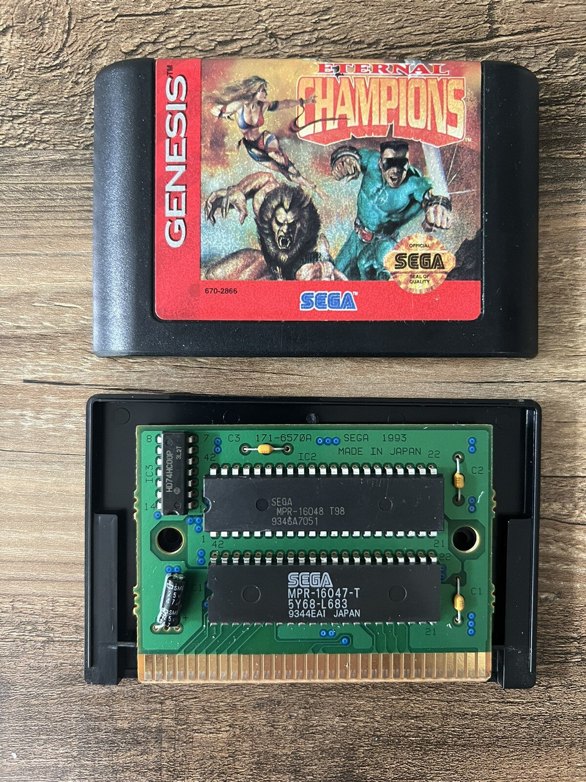 SEGA Genesis Eternal Champions 1993 Game Cartridge w/ Case & Manual CIB