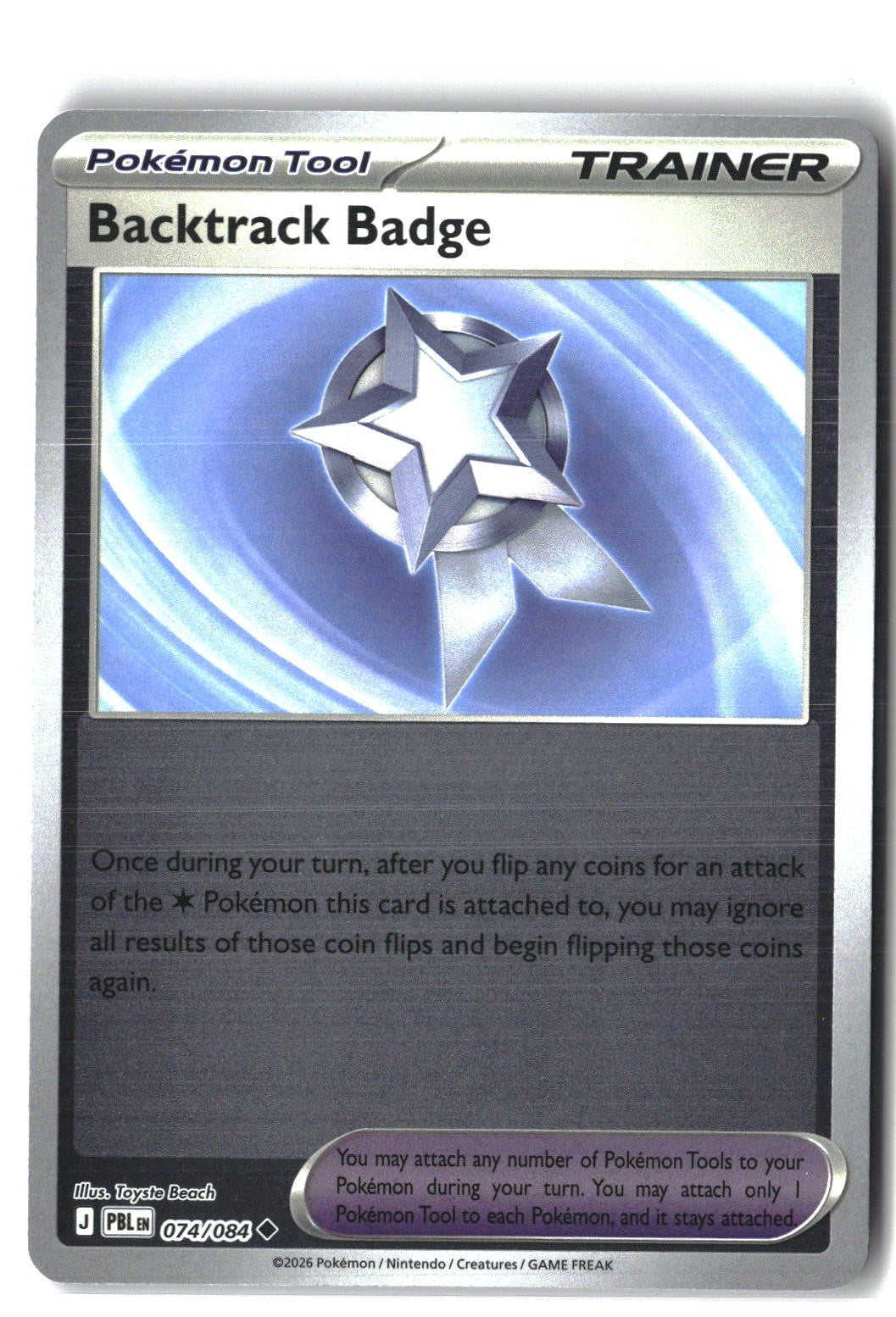 Backtrack Badge Reverse Holofoil NM (Pitch Black 074/084)