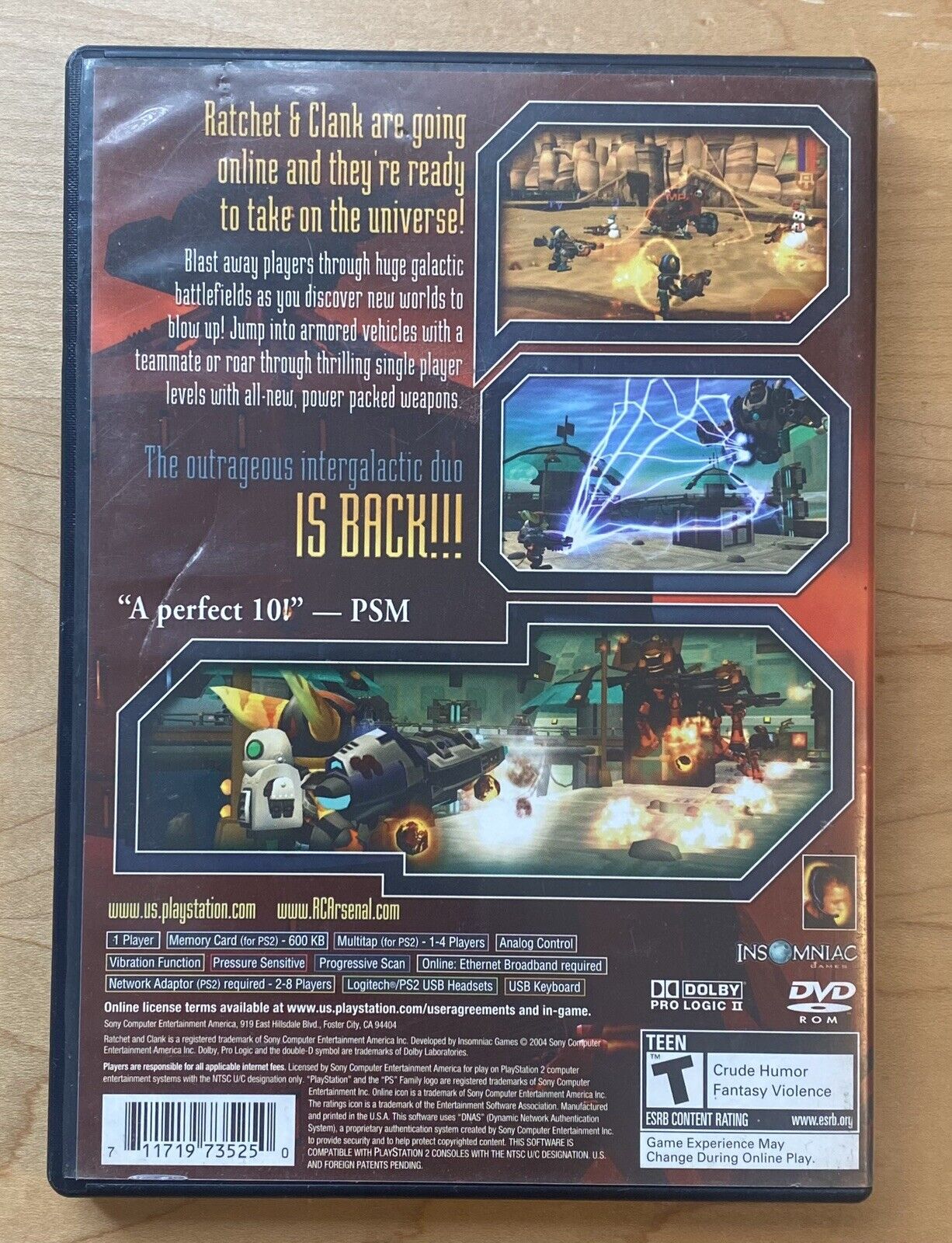 Ratchet & Clank: Up Your Arsenal (Sony PlayStation 2 PS2, 2005) Black Label