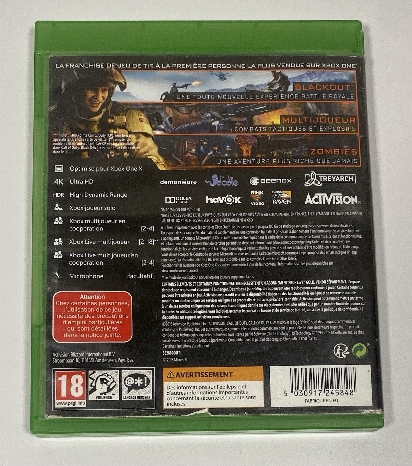 Call of Duty: Black Ops 4 - Specialist Edition Xbox One Region Free French