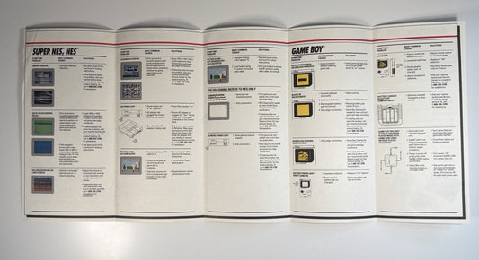 Nintendo NES NWC Service Center Brochure Pamphlet Mario Repair 1991 RARE