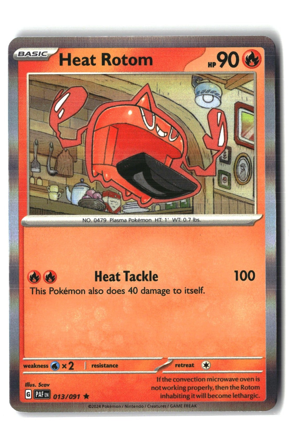 Heat Rotom Holofoil NM (SV: Paldean Fates 013/091)