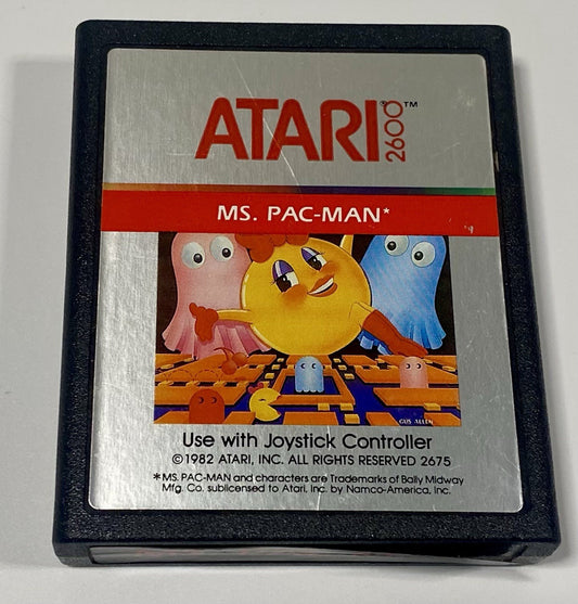 Ms. Pac-Man (Atari 2600, 1982) Authentic Cartridge Only, Tested & Working
