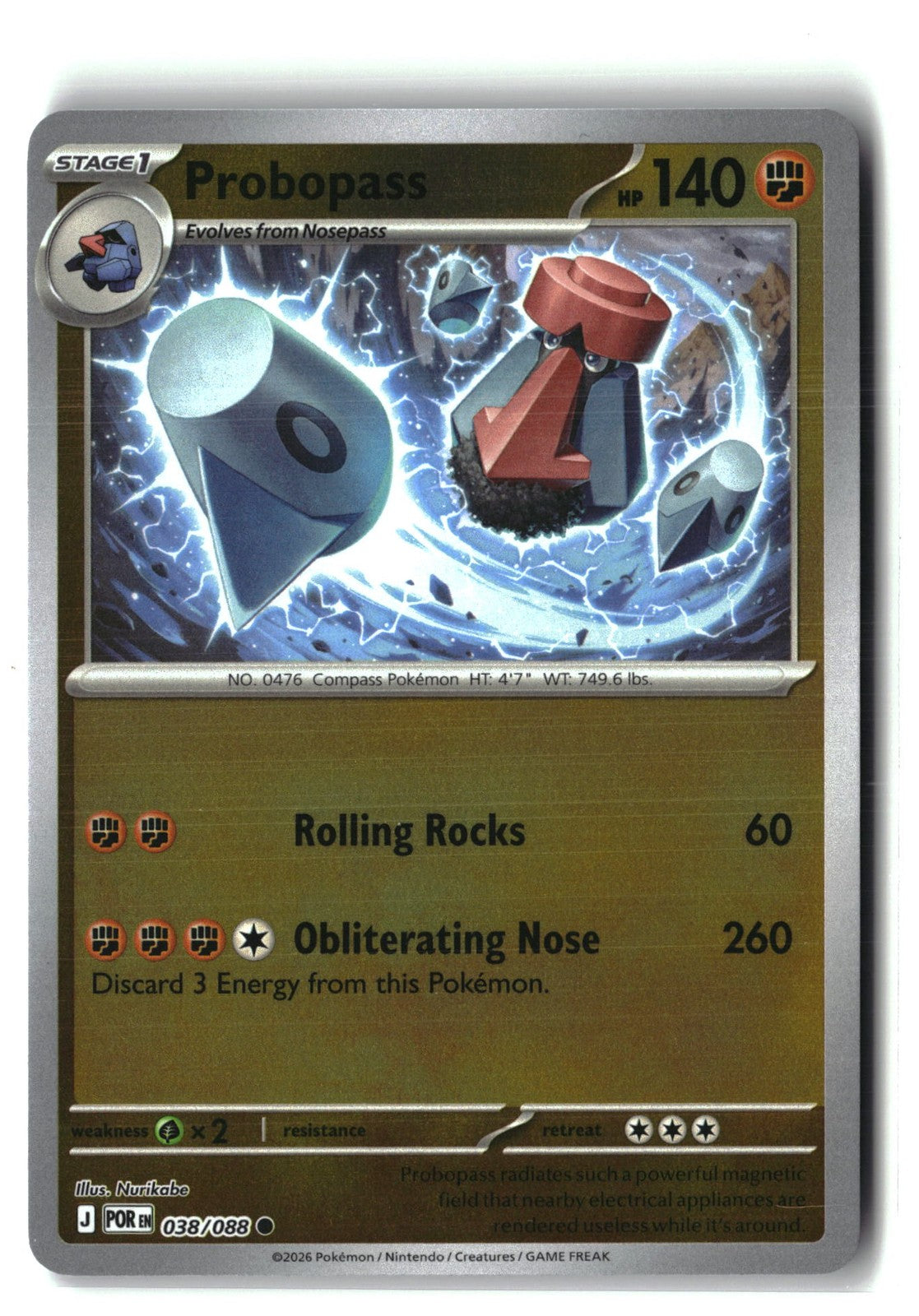 Probopass Reverse Holofoil NM (Perfect Order 038/088)
