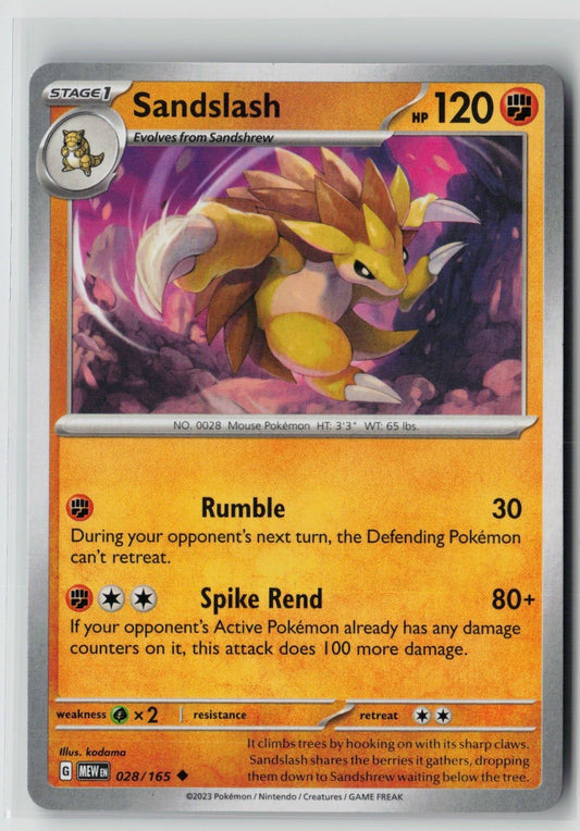 Sandslash (SV: Scarlet & Violet 151 028/165) NM