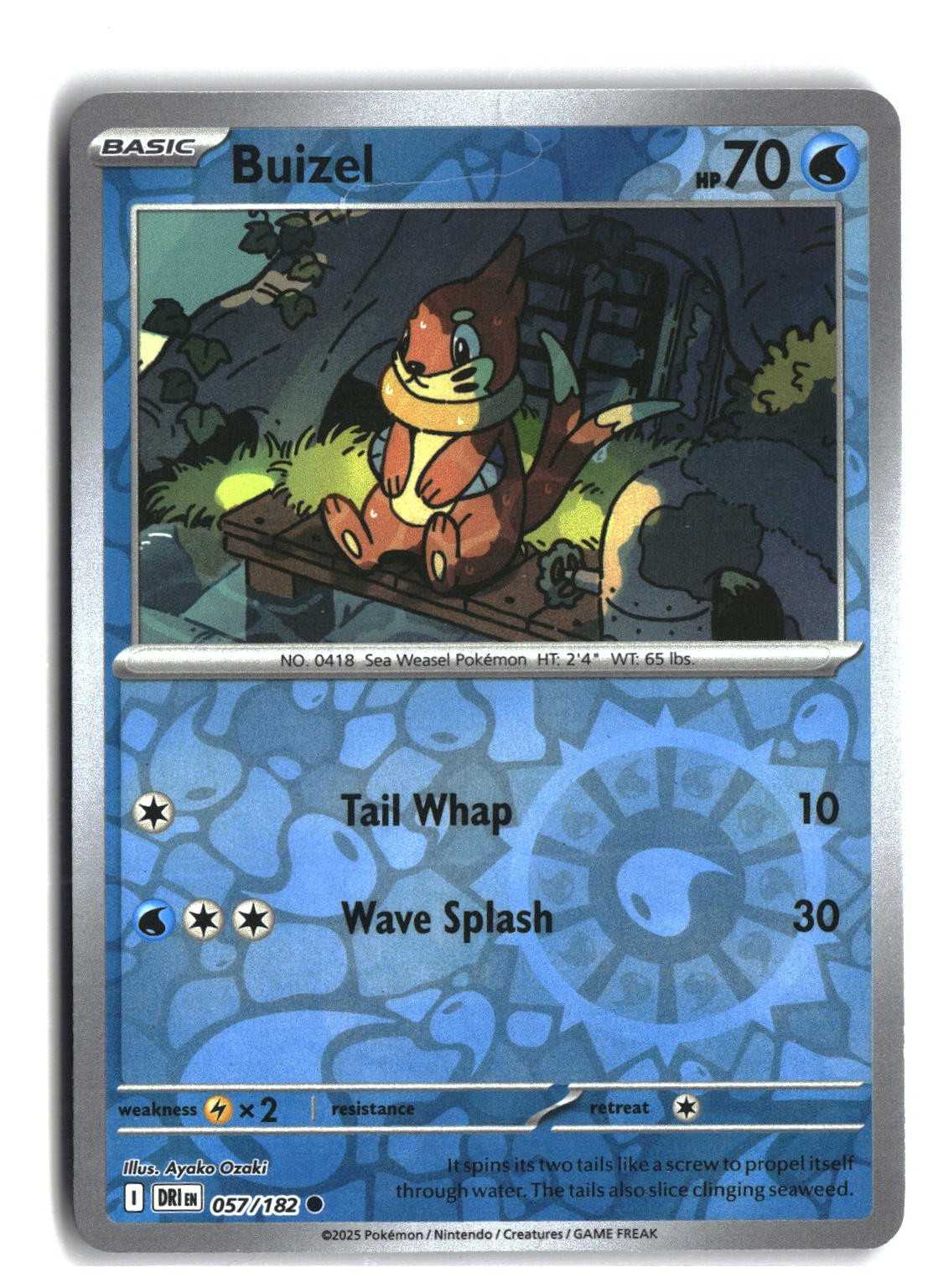 Buizel Reverse Holofoil NM (Destined Rivals 057/182)