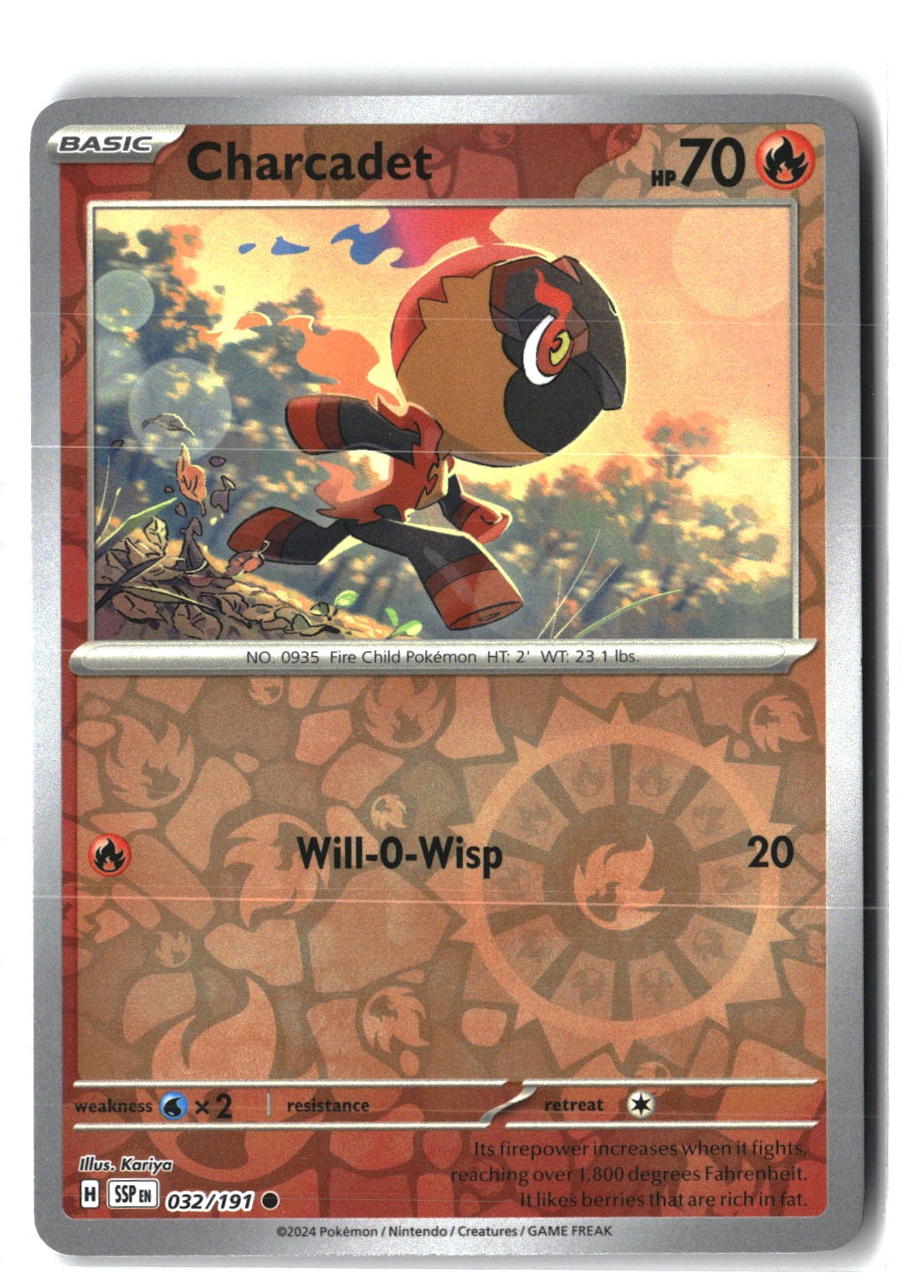 Charcadet Reverse Holofoil NM (Surging Sparks 032/191)