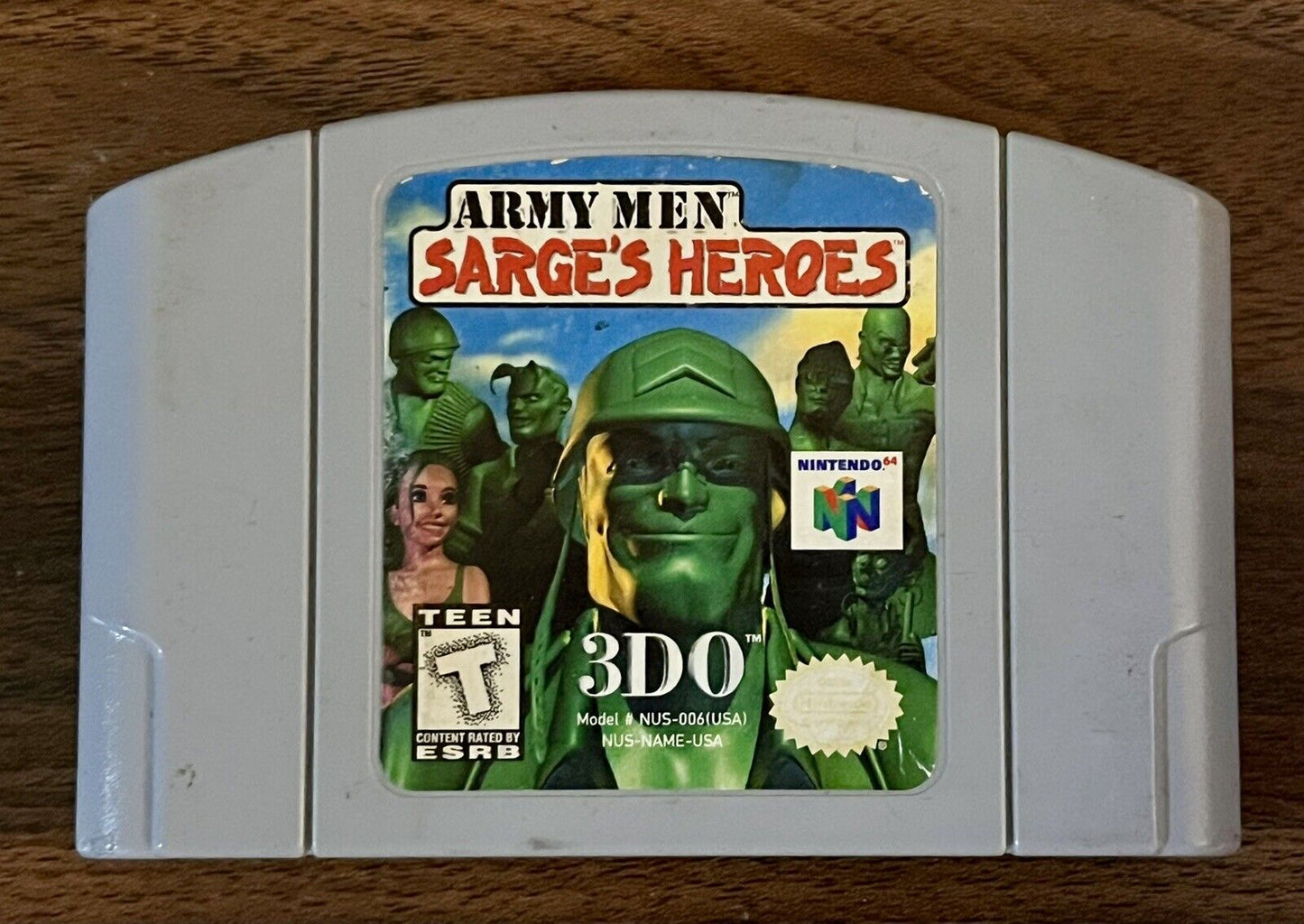 Nintendo 64 N64 Army Men Sarge’s Heroes Cartridge Only Tested Works!!!