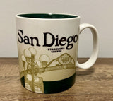 STARBUCKS Coffee Cup Mug ~ SAN DIEGO 2009 Global Icon Collectors Series ~ 16 Oz.