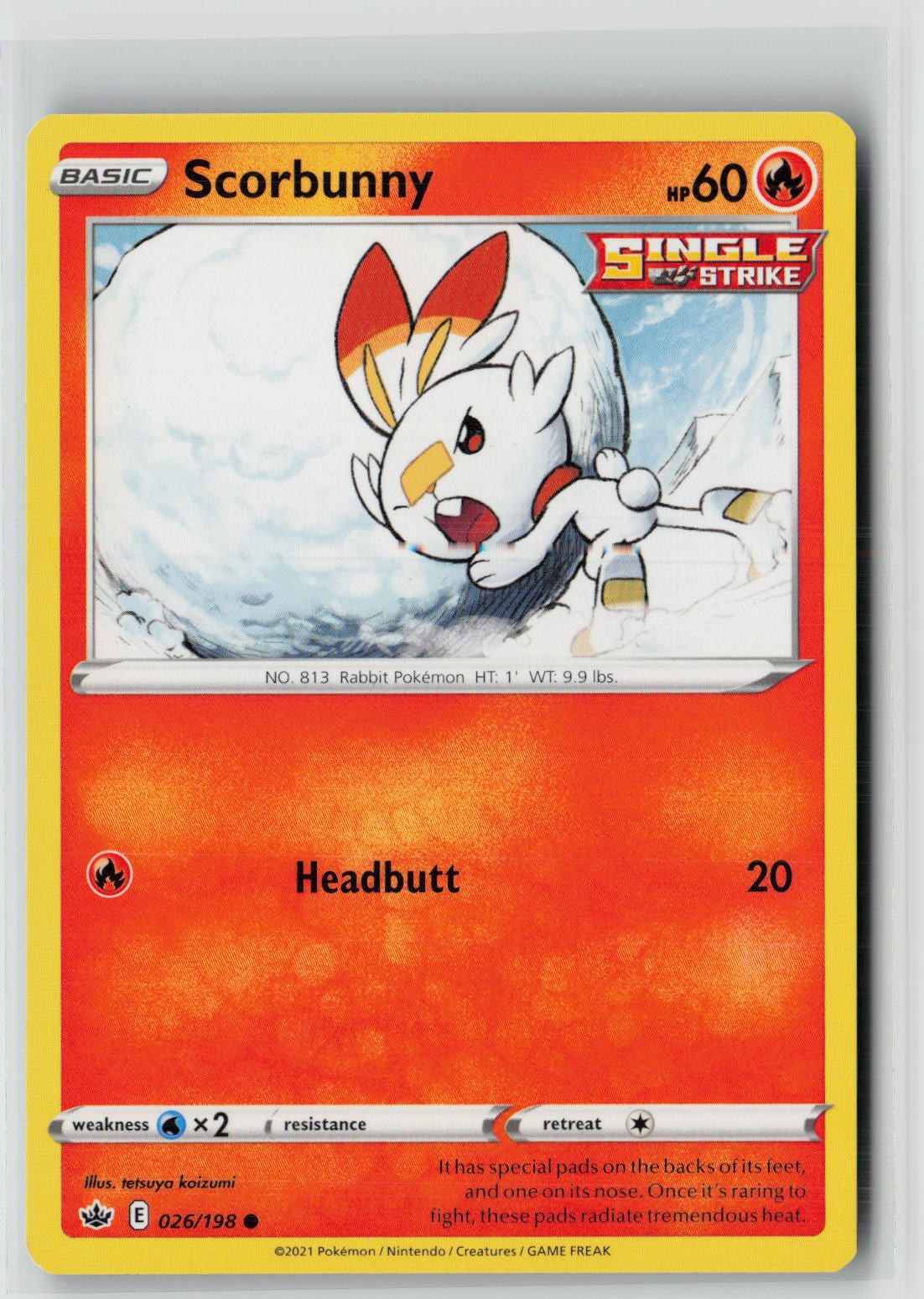 Scorbunny (SWSH06: Chilling Reign 026/198) NM