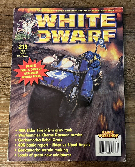 GAMES WORKSHOP WHITE DWARF #219  Vintage