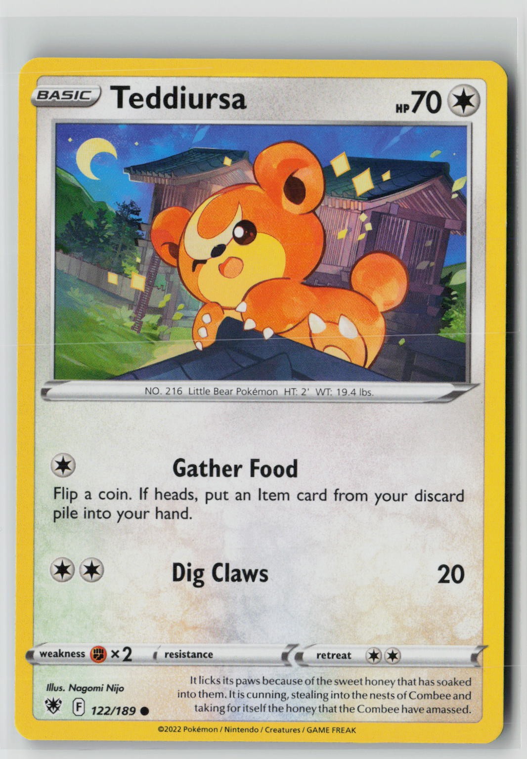 Teddiursa (SWSH10: Astral Radiance 122/189) NM