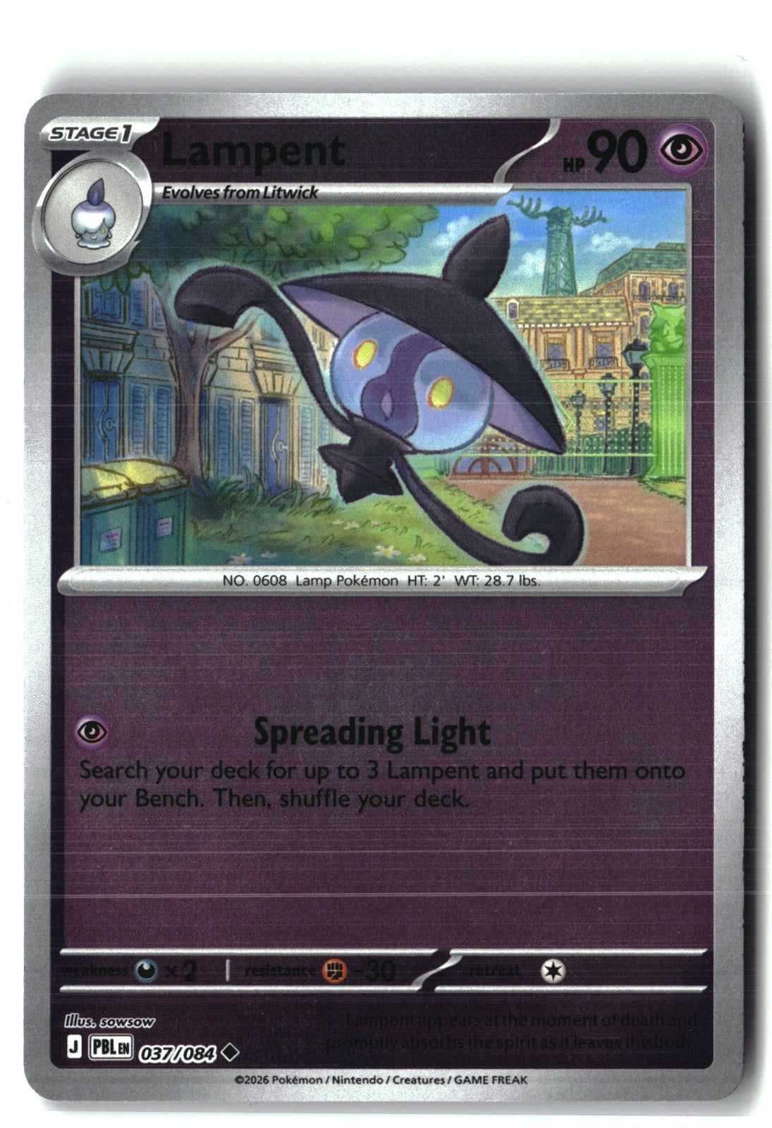 Lampent Reverse Holofoil NM (Pitch Black 037/084)