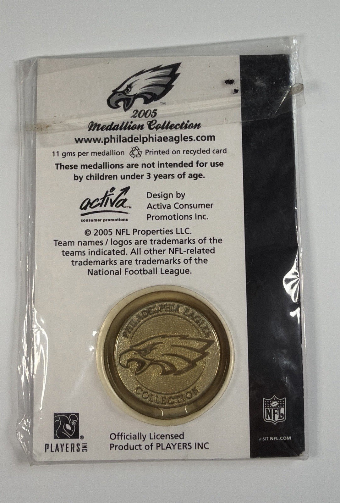 Donovan McNabb Coin Philadelphia Eagles NFL Football 2005 Medallion Collection