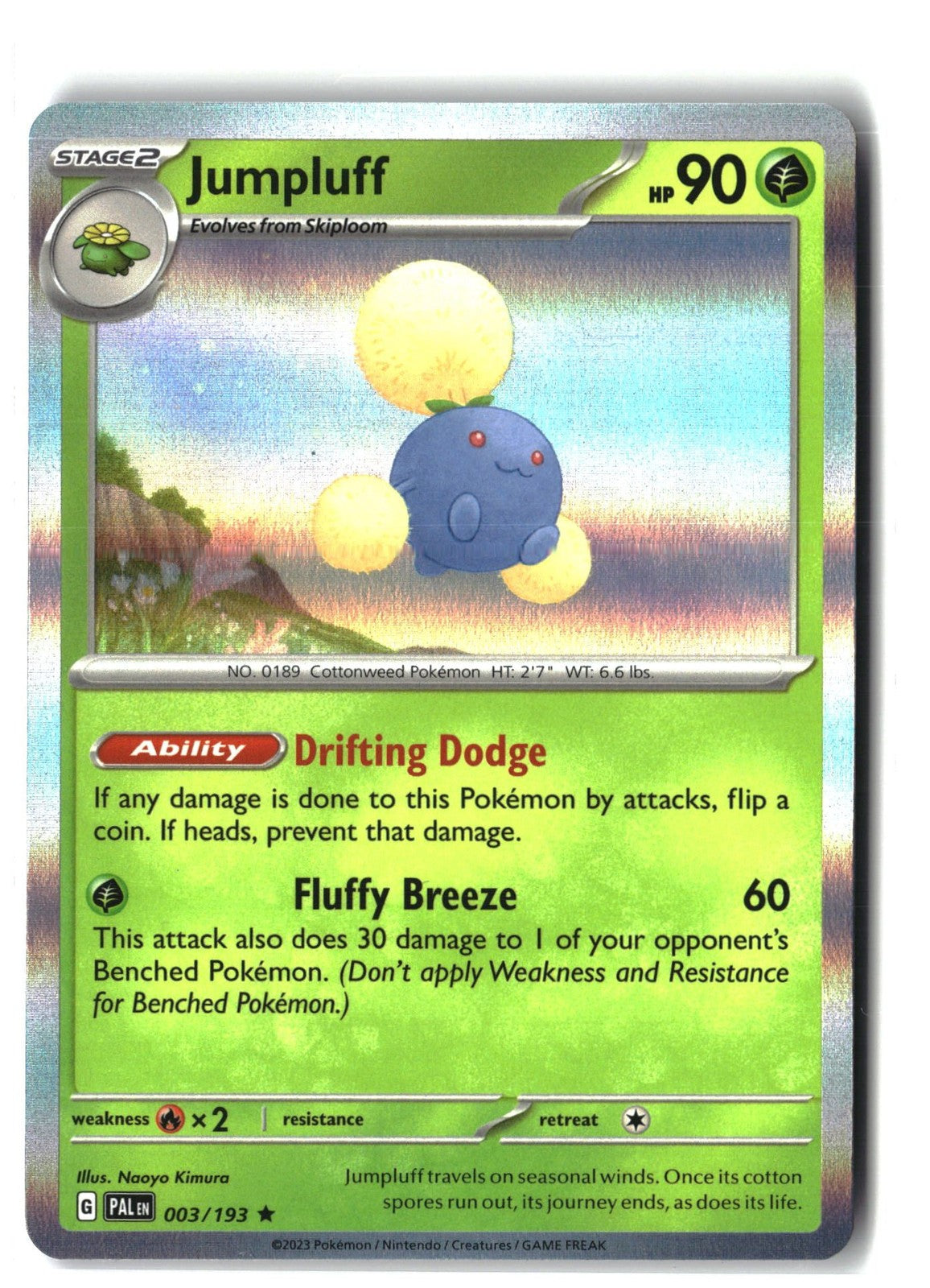 Jumpluff Holofoil NM (Paldea Evolved 003/193)