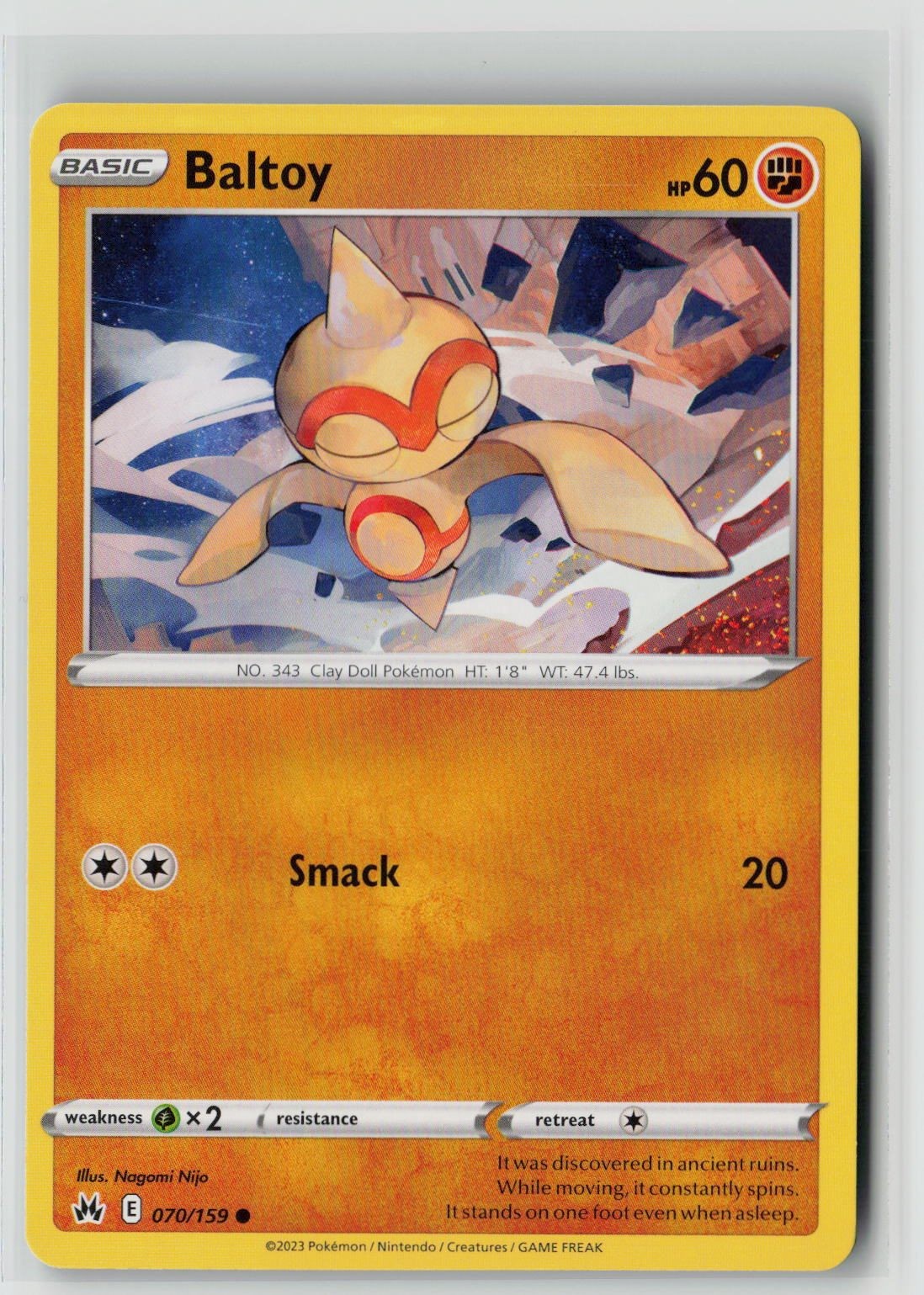 Baltoy (SWSH: Crown Zenith 070/159) NM