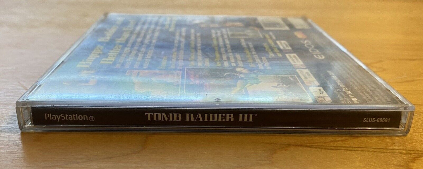 Tomb Raider III (PlayStation 1 PS1, 1998) Black Label CIB, Authentic & Tested