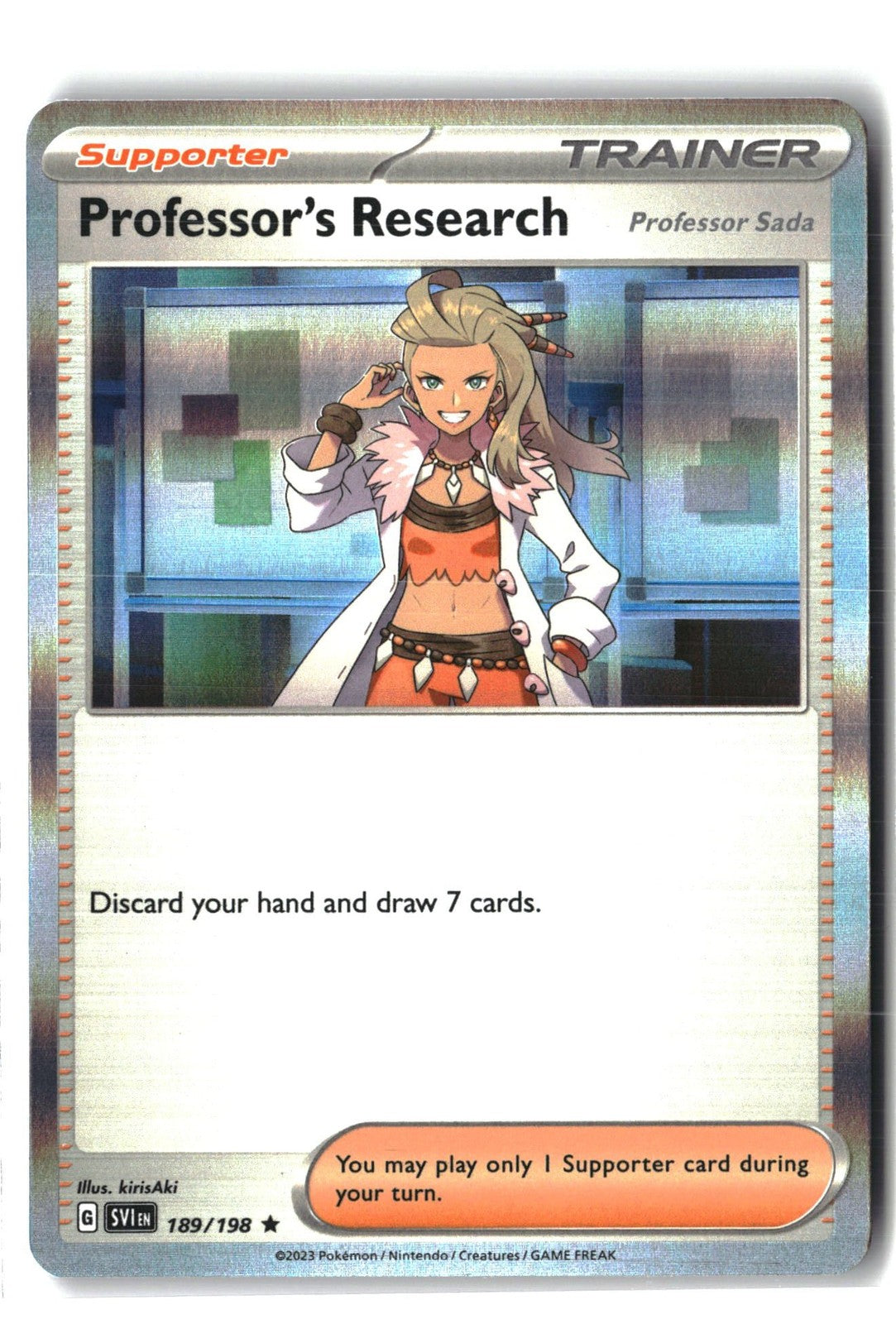 Professor's Research [Professor Sada] Holofoil NM (Scarlet & Violet... 189/198)