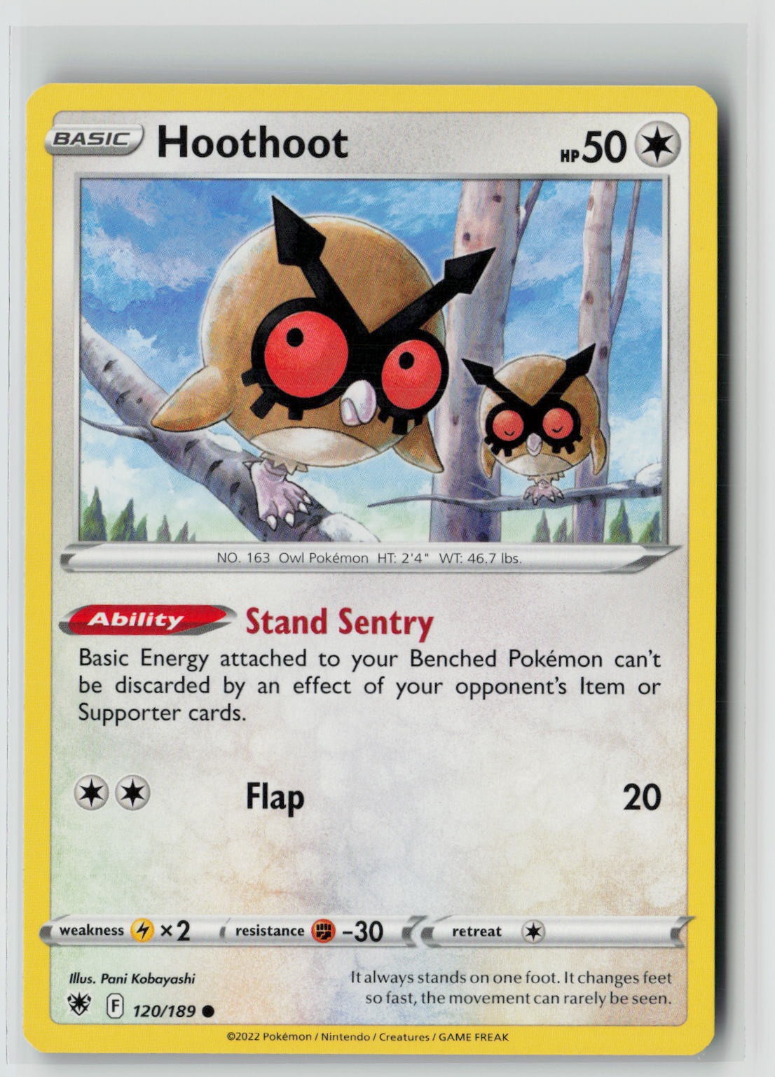 Hoothoot (SWSH10: Astral Radiance 120/189) NM