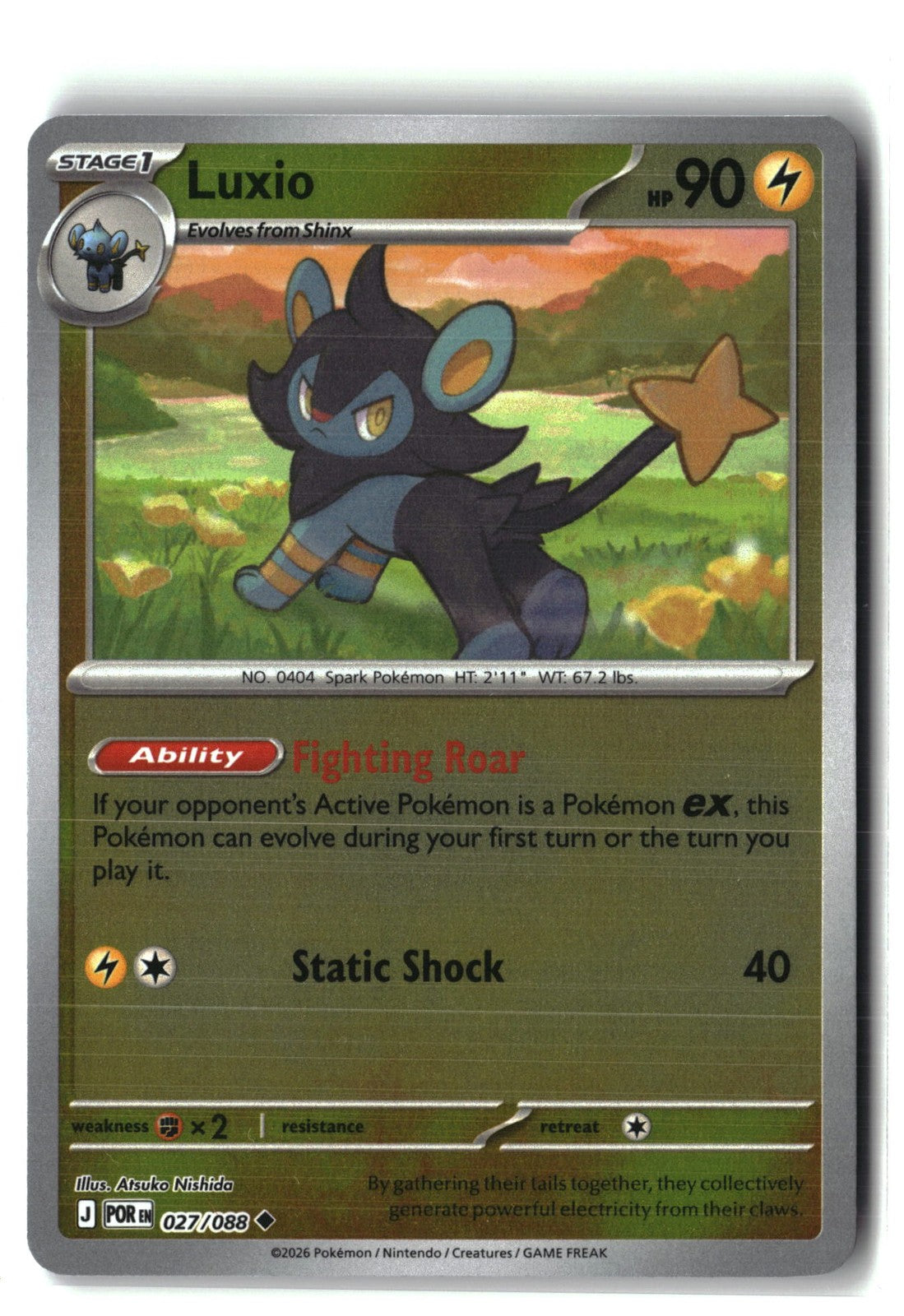 Luxio Reverse Holofoil NM (Perfect Order 027/088)