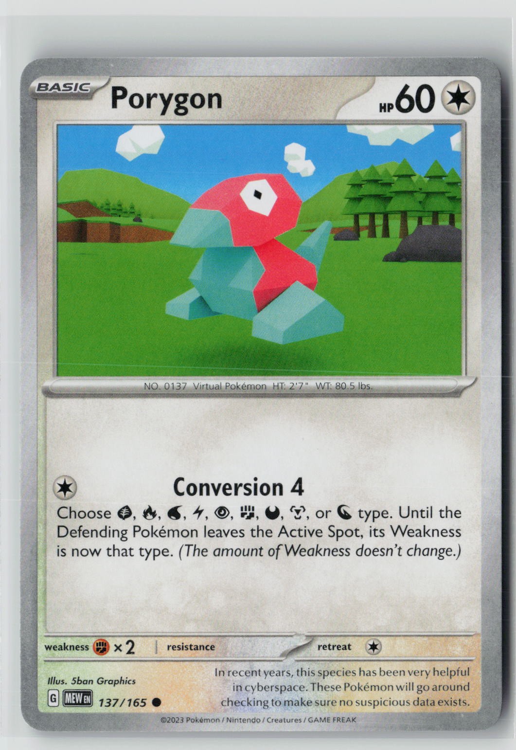 Porygon (SV: Scarlet & Violet 151 137/165) NM