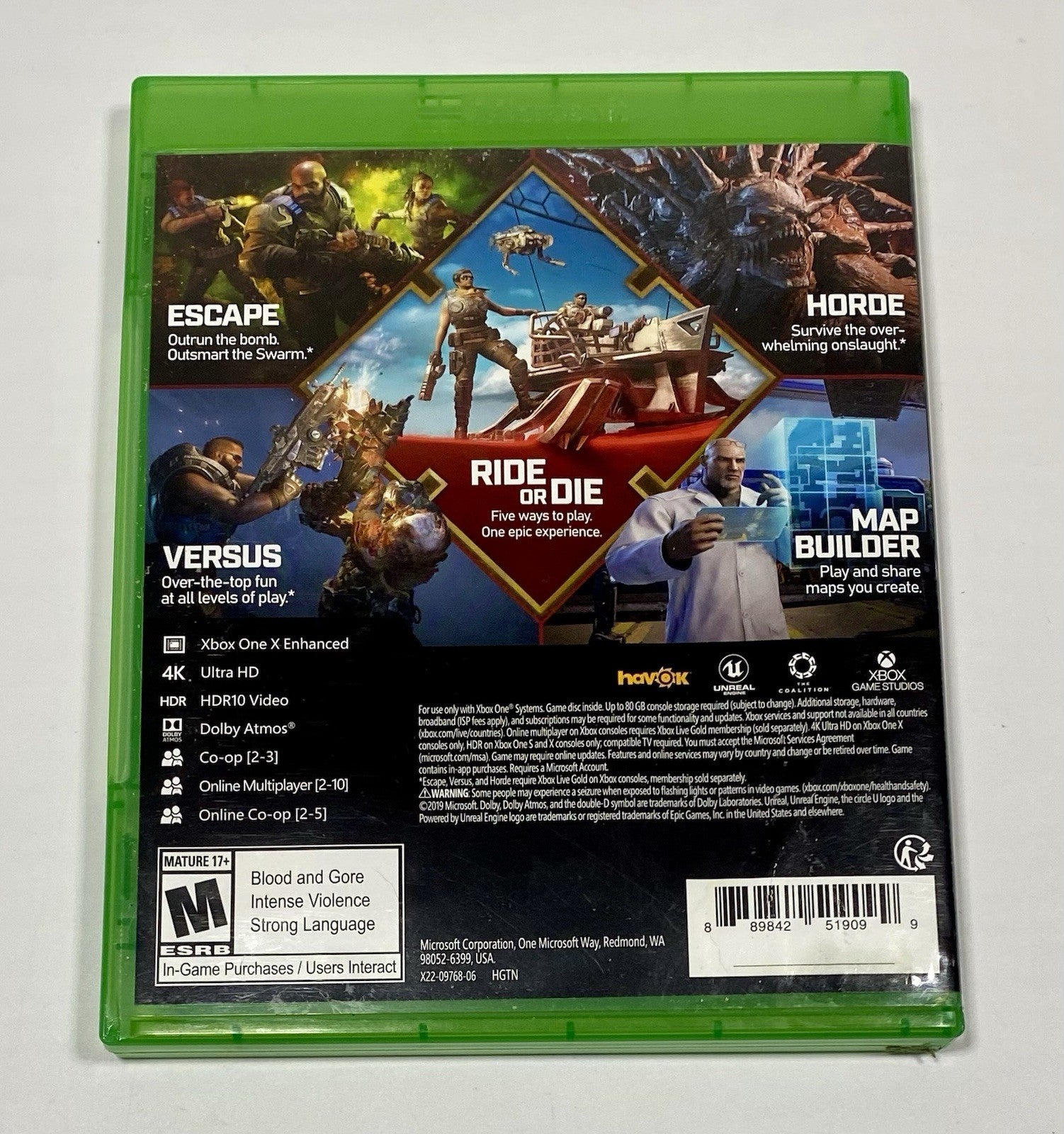 Gears 5 (Microsoft Xbox One, 2019) Includes Inserts And Stickers
