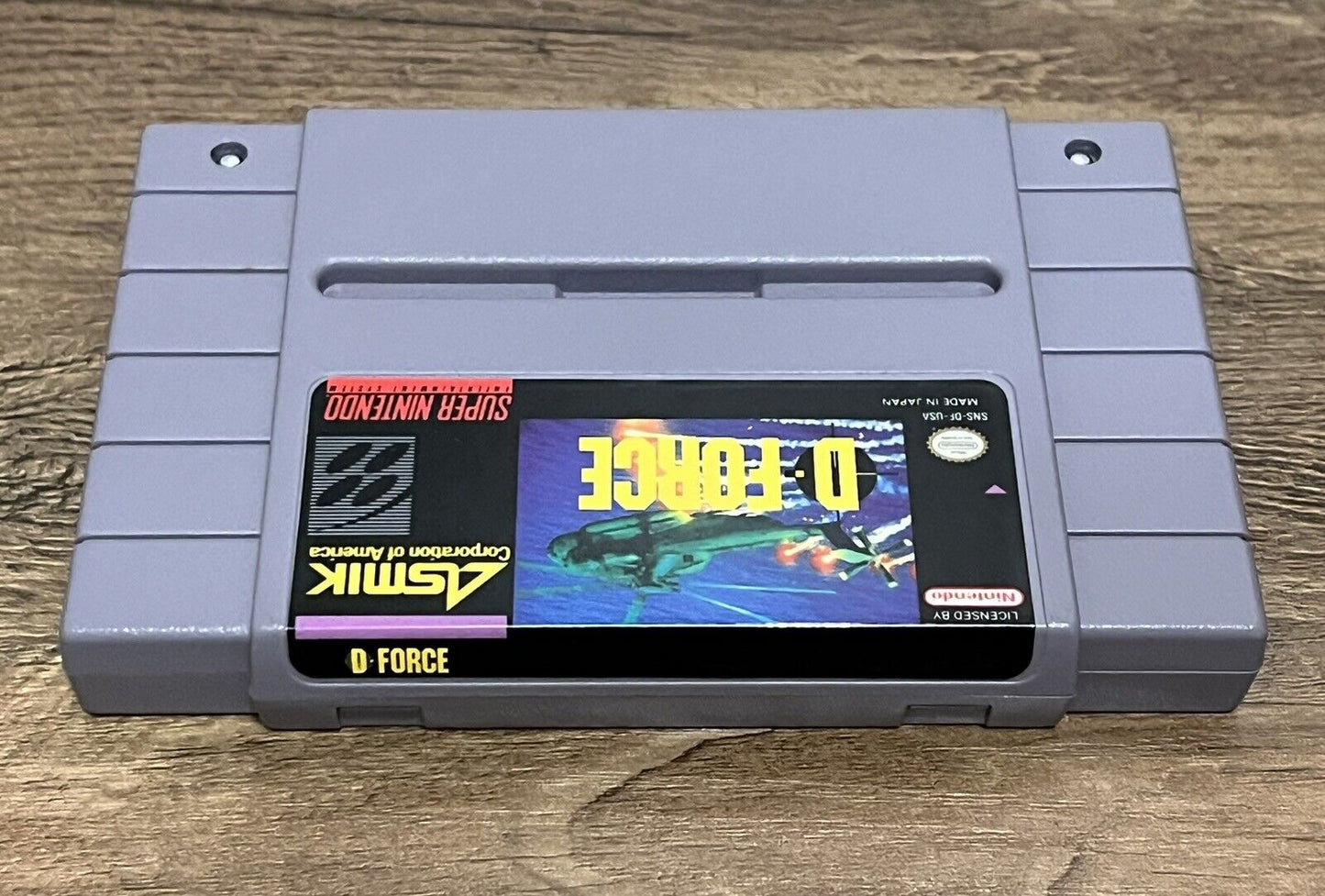 D-Force Super Nintendo Entertainment System 1991 SNES Authentic Tested Mint!