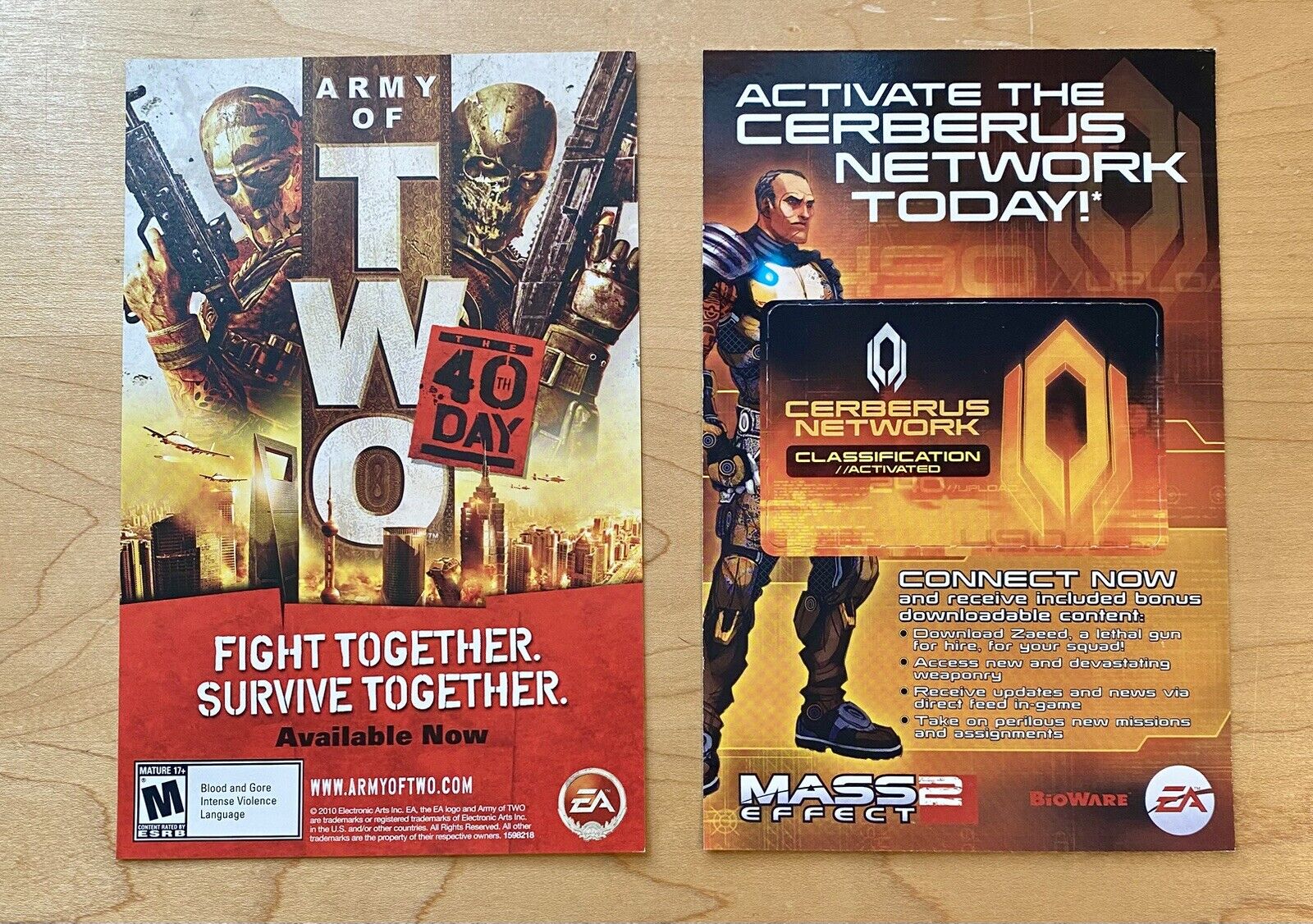 Mass Effect  1 & 2 (Microsoft Xbox 360, 2007 & 2010) Authentic & Tested