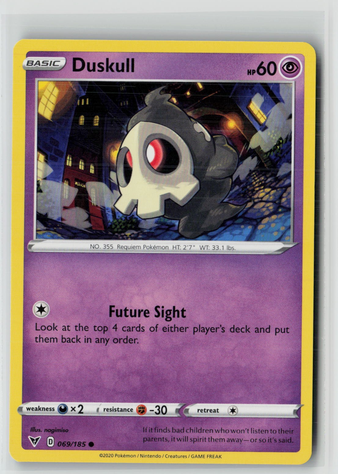 Duskull (SWSH04: Vivid Voltage 069/185) NM