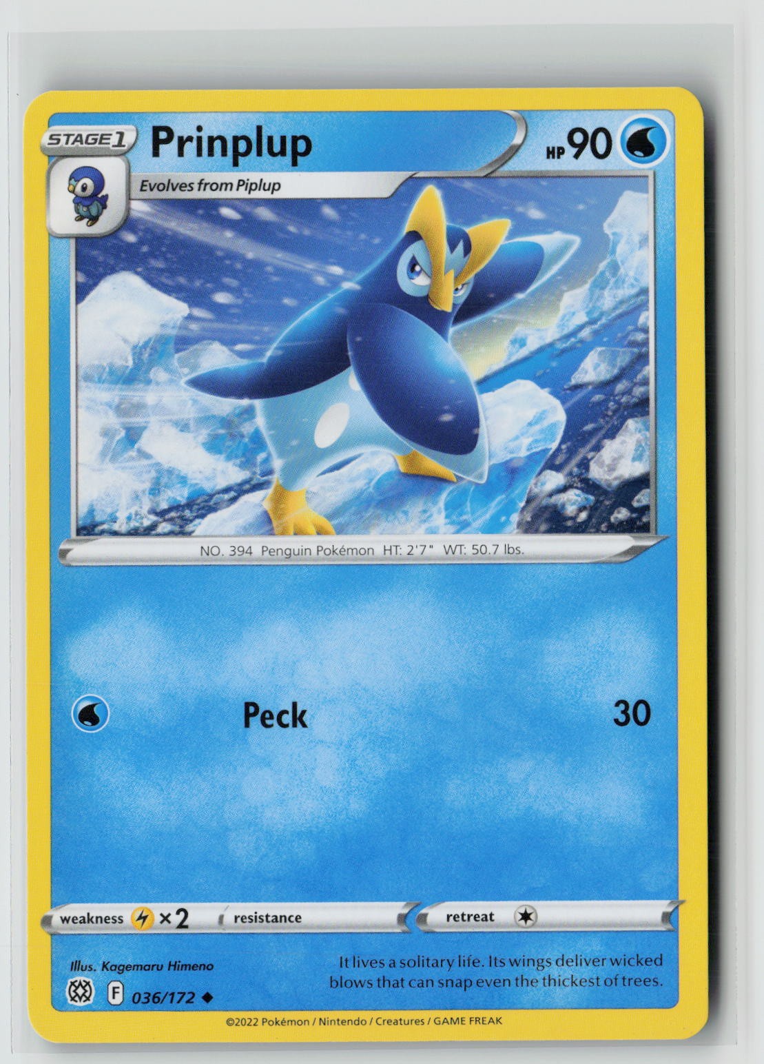 Prinplup (SWSH09: Brilliant Stars 036/172) NM