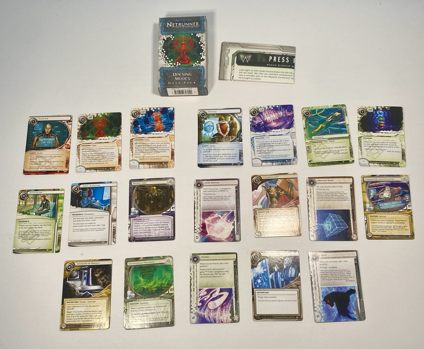 Android Netrunner LCG Opening Move Data Pack 2013 Fantasy Flight Games Read Desc