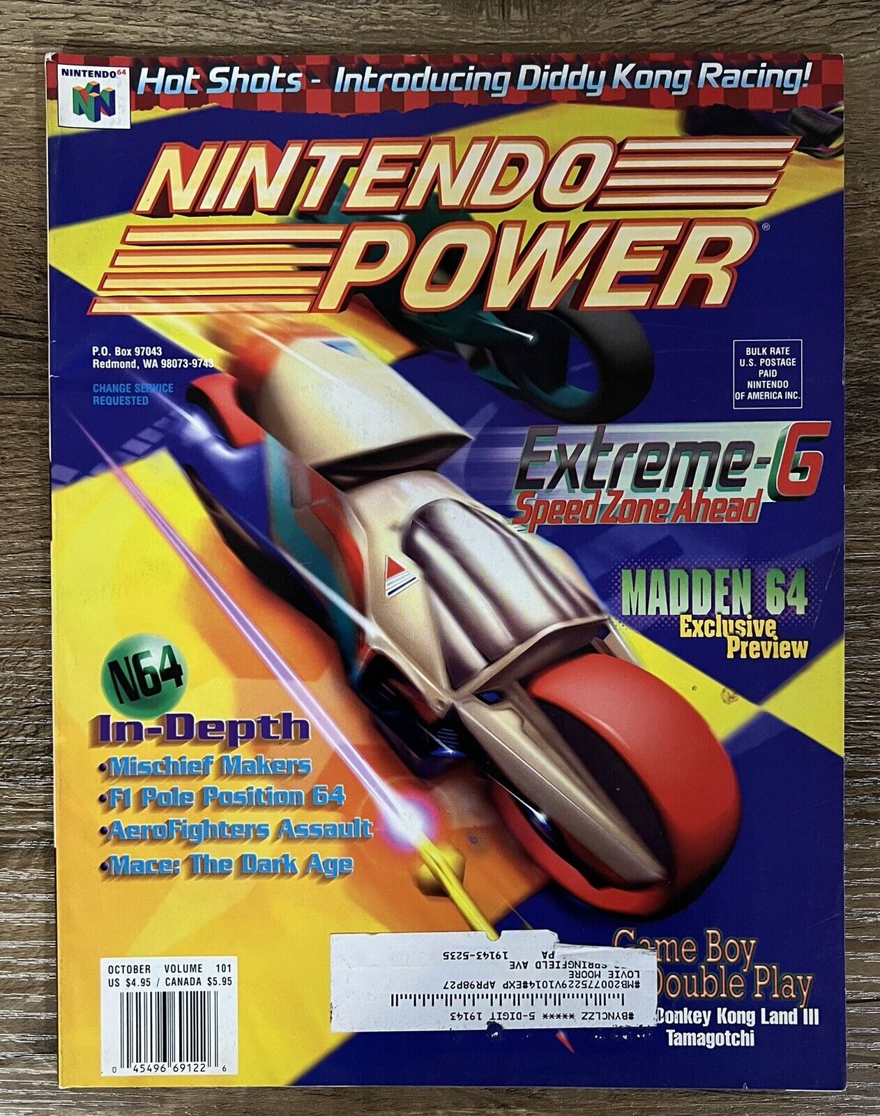 Nintendo Power Magazine Volume 101 October 1997 - Extreme G W Poster